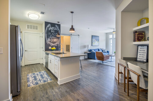 living room and kitchen