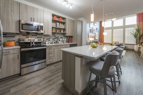 Kitchen and living room